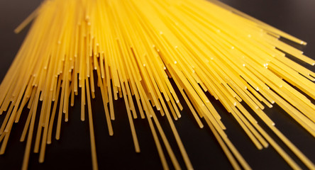 Pasta dough on a black background