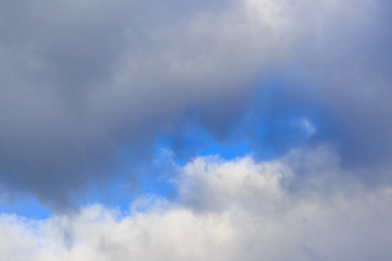 Naklejka na ściany i meble Clouds against the blue sky as a background