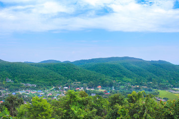 Fototapeta na wymiar Landscape mountains rural view in Chiang Mai , Thailand,
