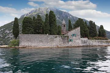 Saint George monastery Perast Bay of Kotor Montenegro