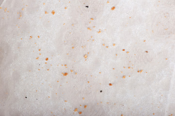 Texture of used baking paper