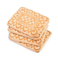 Heap of rectangular cookies with sugar