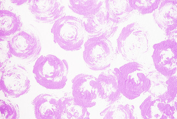 Creative wall unique pattern background with pink paint circles