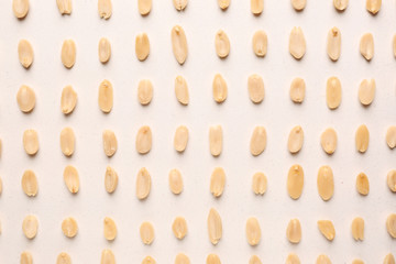 Tasty peanuts on white background