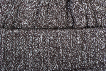 Texture of winter knit clothes