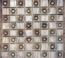 Carved patterns on wooden floors for the background.
