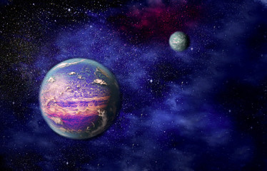 exo planets deep in space