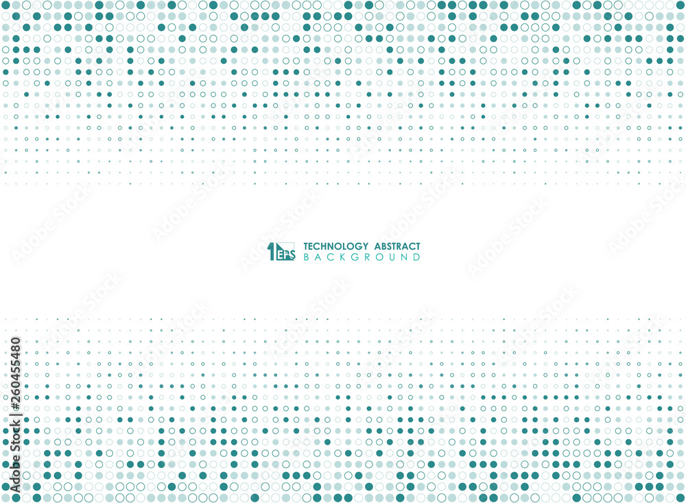 Poster abstract green technology color dot halftone pattern background. llustration vector eps10