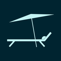 Sunbed icon. Monochrome Sunbed icon illustration.