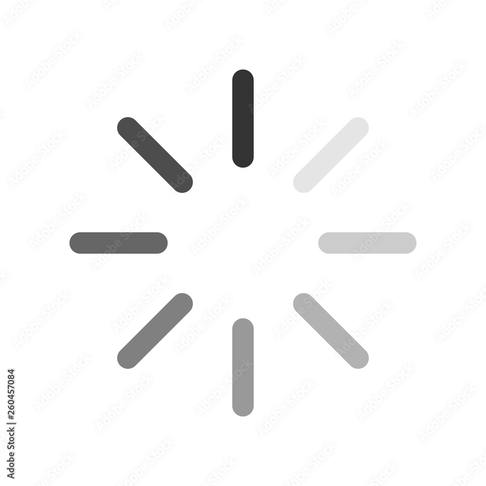 Poster computer loading icon balck and white background