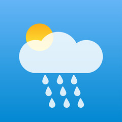 blue sky white cloud yellow sun weather