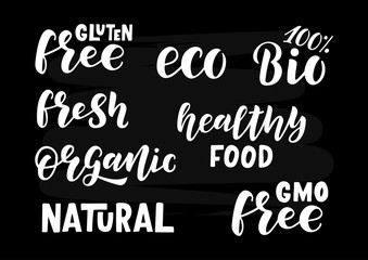 Obraz premium Eco hand drawn lettering set