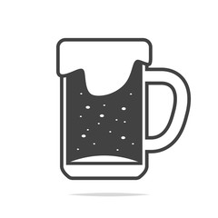 Glass of beer icon vector