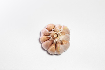 Fresh garlic isolated on a white background