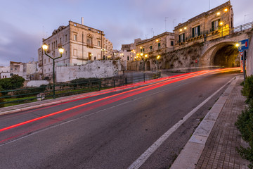 Lichtspuren in der Stadt, Italien