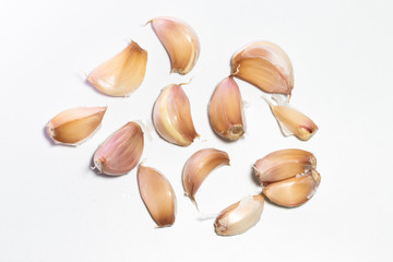 Fresh garlic isolated on a white background