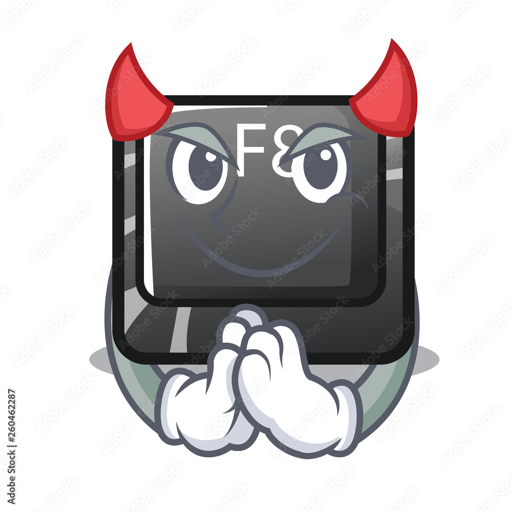 Canvas Prints devil f8 button installed on computer mascot