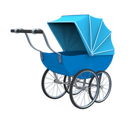 Fototapeta na wymiar Baby Stroller Isolated