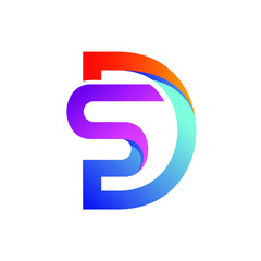 Letter D and S Logo Vector