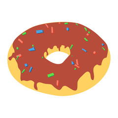Donut with chokolate glaze 