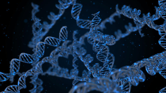 Digital illustration structure of dna molecule