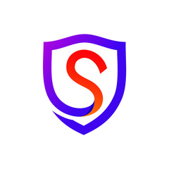 Letter S Shield Logo Vector