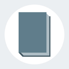 book in flat design colours grey background