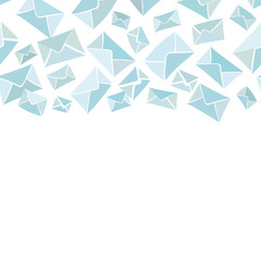 White border with blue envelope.