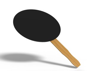 Blank Hand Fan For Mock up. 3d render illustration. 