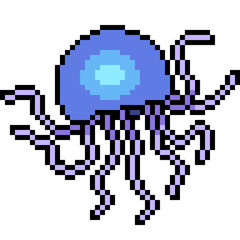vector pixel art plankton deep sea