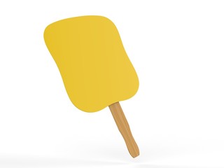 Blank Hand Fan For Mock up. 3d render illustration. 