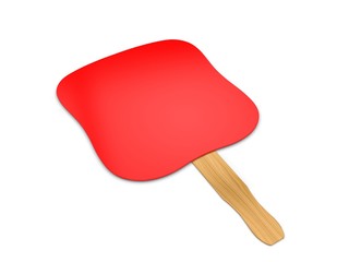 Blank Hand Fan For Mock up. 3d render illustration. 