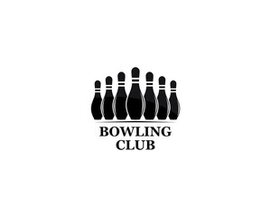 Vector set of bowling logos, bowling logo emblems and bowling logo design   elements