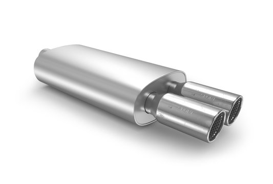 car muffler sport stile 3d illustration