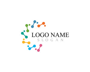 molecule logo vector icon illustration design 