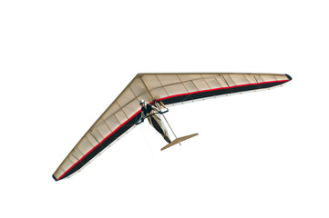 Hang glider wing with pilot