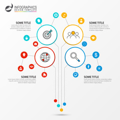 Fototapeta na wymiar Infographic design template. Creative concept with 4 steps