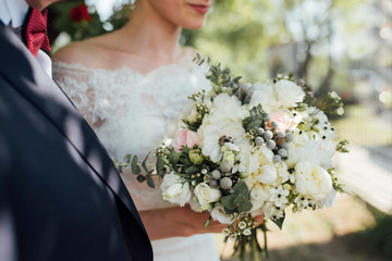 bride with bouquet