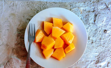 fresh and delicious cantaloupe