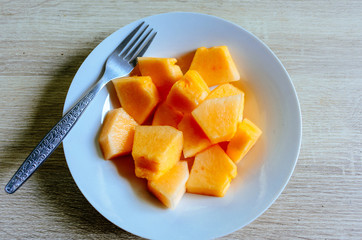 fresh and delicious cantaloupe