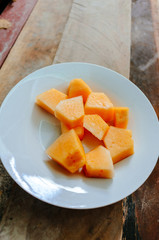 fresh and delicious cantaloupe