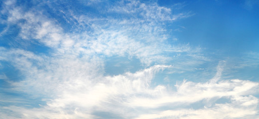 Parnorama sunlight on cloudy and background blue sky