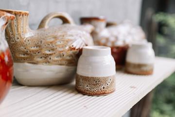 old ceramic container