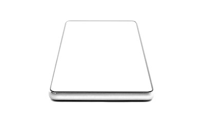 Blank screen Mobile phone isolated on white background with Clipping path.