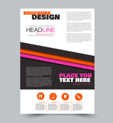 Flyer template. Abstract brochure design. Vector illustration.