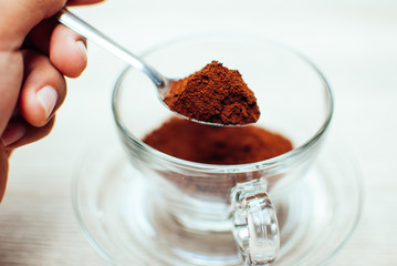 black and strong coffee