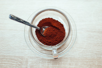 black and strong coffee