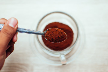 black and strong coffee