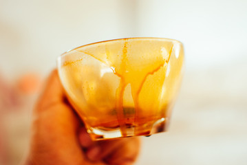 black and strong coffee