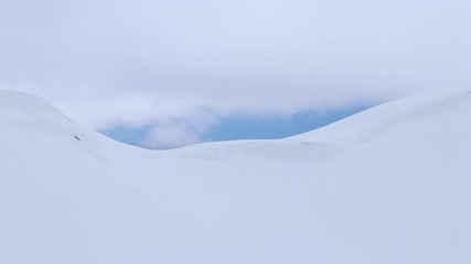 Climbers and Snowy mountain timelapse
